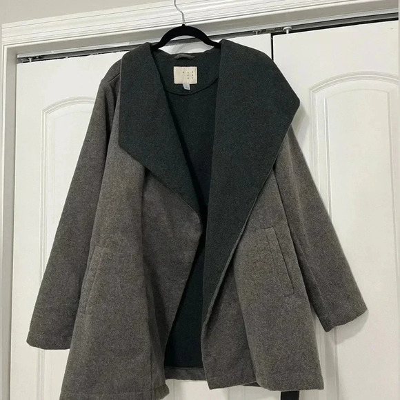 a new day Jackets & Blazers - Women’s A New Day belted “pea coat” style jacket two toned grey size large